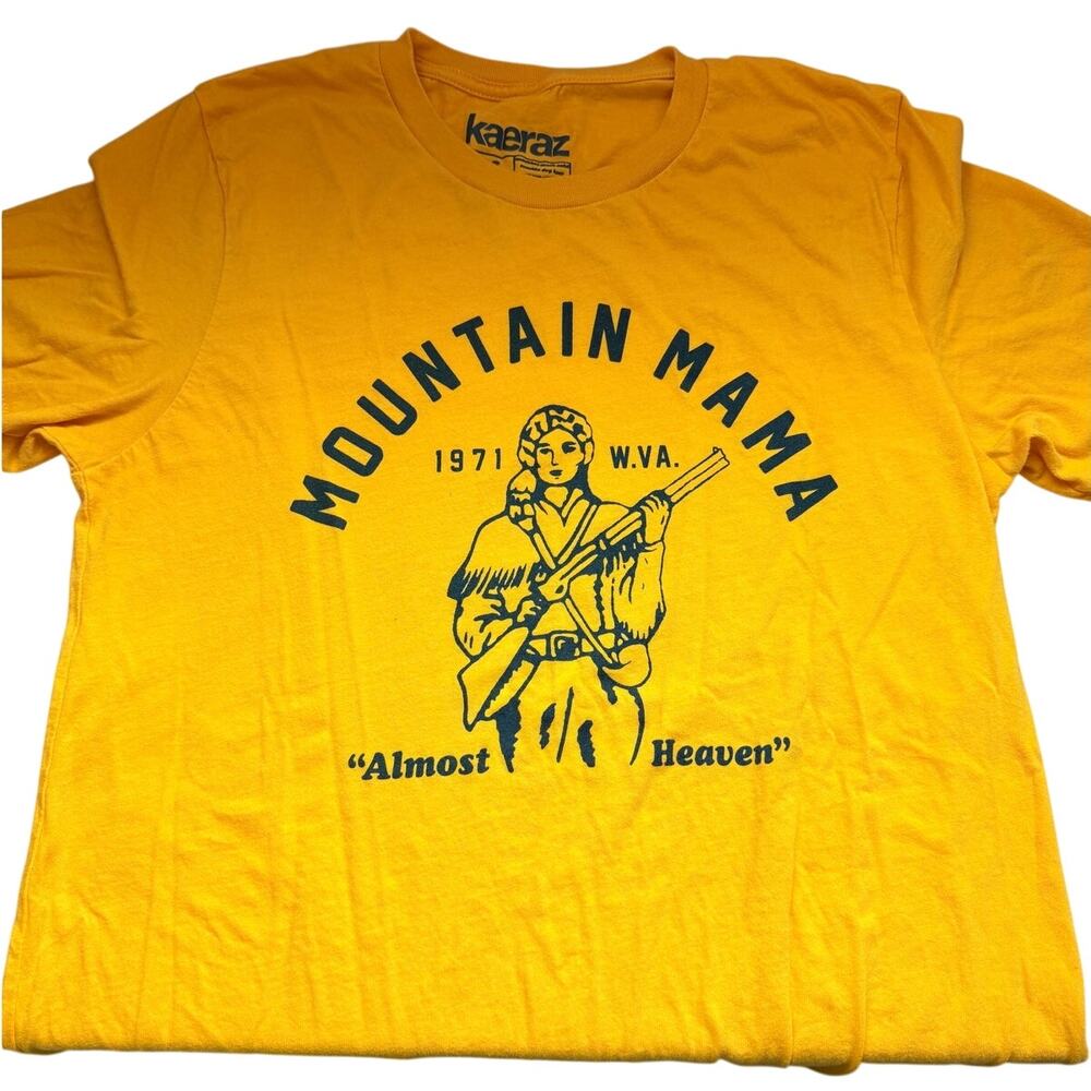 Mountain mama , West Virginia yellow gold t-shirt size med